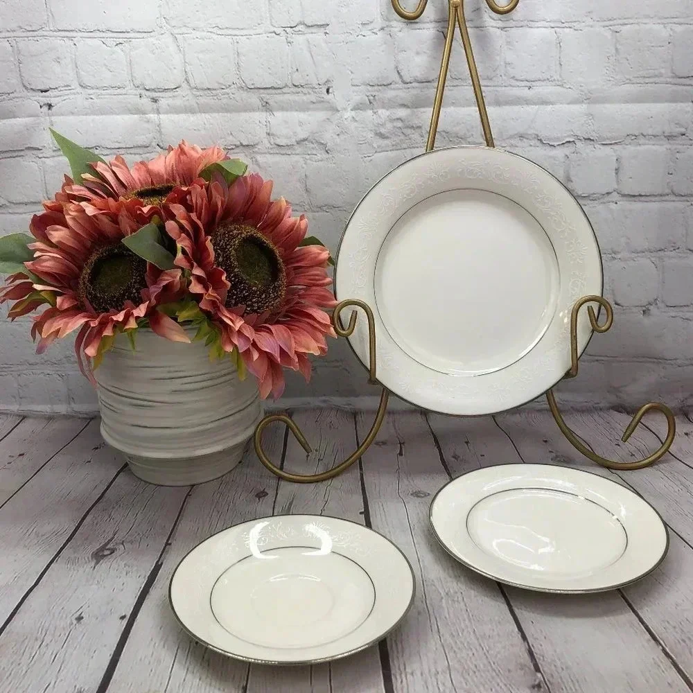 vtg Marseille by noritake Ivory China plate set salad, bread & butter, saucer